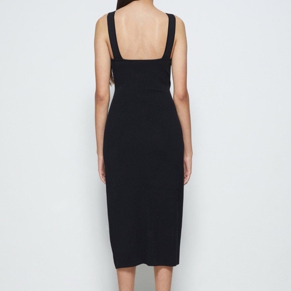 Jonathan Simkhai Milani Black Wrap Midi Dress - Picture 3 of 7